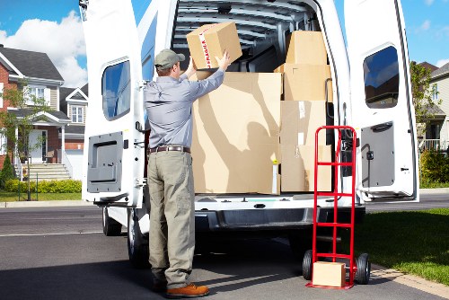 Packing and loading items for a commercial relocation in Notting Hill