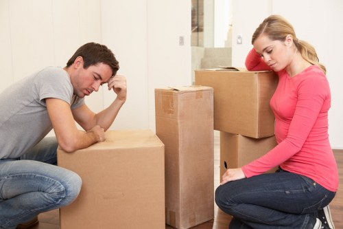 Moving van prepared for a scheduled property relocation