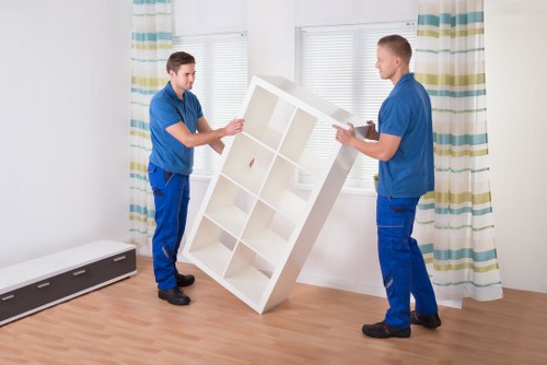 Furniture being prepared for a local house move